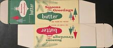 1960's Minn. Grade AA Seasons Greetings Butter Box - “NOS”                  picture