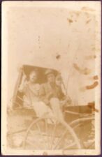 Three Friends Having Fun in a Buggy Vintage RPPC picture