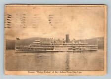 Steamer Robert Fulton Hudson River Line Ferry c1930 Vintage Souvenir Postcard picture