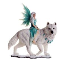 PT Pacific Trading Aneira Fairy on White Wolf Figure picture