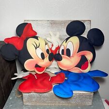 Vintage 80's Disney Minnie & Mickey Mouse Wall Decor Vintage Plush Soft Nursery picture
