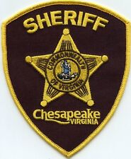 CHESAPEAKE VIRGINIA VA Brown Background SHERIFF POLICE PATCH picture