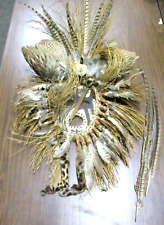 Vintage Feathered African? Witch Doctor Tribal Ceremony Mask picture
