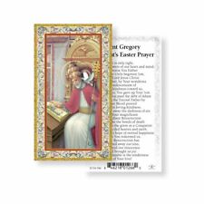 Saint St. Gregory the Great's Easter Prayer - Gold Trim - Paperstock Holy Card picture