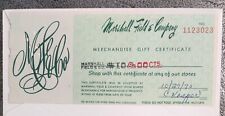RARE Marshall Field 1970 Gift Certificate Unredeemed - IBM Punch Card & Gift Box picture