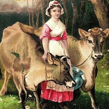 1880's-90's Dr. Jayne's Expectorant Quack Medicine Lady & Cows P156 picture