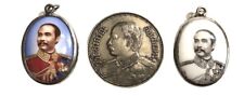 Siam Thai King Rama 5 Chulalongkorn Commemorative Coin and 2 Beautiful Pendants picture