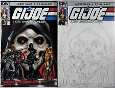 💀 GI JOE #213 LARRY HAMA COLOR + SKETCH VARIANT SNAKE EYES A Real American Hero picture