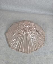 Vintage Art Deco Style Pink Ribbed 3-Hole Hanging Ceiling Light Shade 10.5