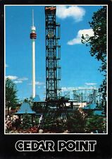Postcard OH Cedar Point Amusement Park Demon Drop Tower Ride Free Fall Plunge picture