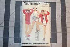 Vintage Butterick 6101 Tennis Shirt, Shorts and Jacket Pattern Size 12 Cut picture