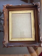 Antique Carved Wood Framer Gold Gilt W/ Glass 8x10 Mahogany Walnut picture