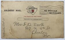 WWI MILITARY SOLDIERS' MAIL RED CROSS SAIL SHIP ARRIVAL POSTCARD CAMP MACARTHUER picture