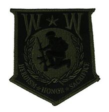 WW WOUNDED WARRIOR PATCH OD OLIVE DRAB GREEN HEROISM HONOR SACRIFICE picture