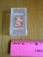 Vintage Singer Sewing Machine EMPTY Needle Case Small Plastic Box ONLY picture