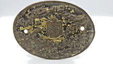 Rare Antique Vintage Rare Jordan Jordanian army military brass bronze sign plate picture