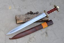 20 inches Long Viking Sword-Handmade-Celtic Leaf sword-Hunting, Camping,tactical picture