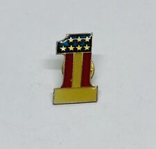 Vintage 1970s Enamel American Flag Lapel Pin “#1” Art Decor 18 picture