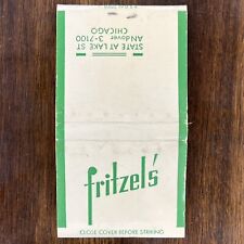 Vintage Matchbook Fritzel’s Restaurant Chicago Illinois Matches Unstruck picture