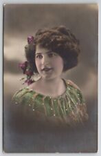 RPPC Edwardian Actress Model Socialites Hand Tinted Real Photo Postcard S21 picture