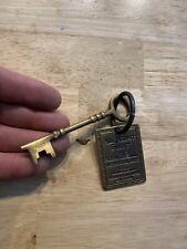 Hotel Motel Room Key & Tag Skeleton Brothel Barbary Patina Collector SET Lot picture