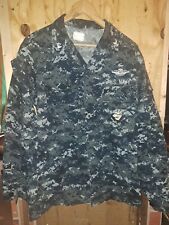 Us Navy Fleet Marine Force Digital Blue Uniform Top  Medium Regular  picture
