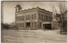 c.1907 RPPC REDDING CALIFORNIA CITY HALL BUILDING & GARAGE~REAL PHOTO POSTCARD picture