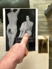 Antique Photo Negative 2.5x4.5inch/ plus 8x10 print -Nude woman picture