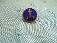 VINTAGE APF - ASSOCIATION FOR THE PROPAGATION OF THE FAITH - ENAMEL PIN BADGE picture