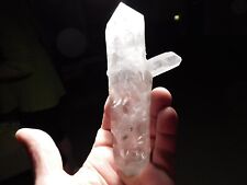 Big Double TERMINATED Tibetan Black Phanton Quartz Crystal TWIN 312gr picture