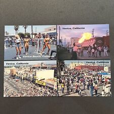Venice Beach, CA California Outdoor Weightlifters  4X6 Postcard Lot Of 4 picture