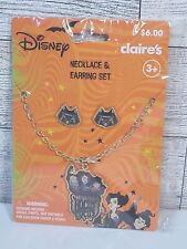New Claire's Disney HOCUS POCUS Halloween Necklace & Earrings Set picture