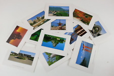 Vintage 1980s Japanese Post Cards W/ Holder Japan Pagoda Hiroshima Kintai Bridge picture