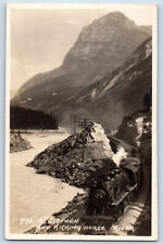 Banff Alberta Canada Postcard Mt. Stephen Byron Harmon c1930s RPPC Photo picture