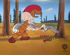 BUGS BUNNY & ELMER FUDD Sericel Warner Bros Animation Cartoon Art Cel 11