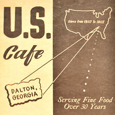 Vintage 1957 US Cafe Restaurant Menu Dalton Georgia Chenille Center Of The World picture
