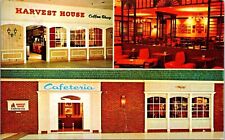 Split View Harvest House Cafeterias Coffee Shops Postcard WOB Note 8c Stamp PM picture