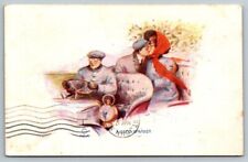 1910  Romantic  A Good Sparker    Postcard picture