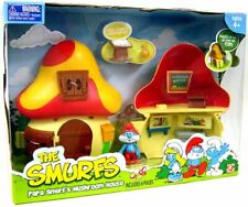Smurfs 2 Inch Articulated Mini Figure Playset Papa Smurf with Mushroom House  picture