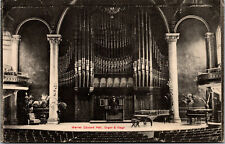 Vtg 1910 Warner Concert Hall Organ and Stage Oberlin College Ohio OH Postcard picture