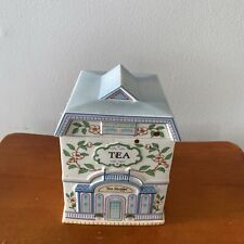 1991 The Lenox Village Fine Porcelain Tea Shoppe TEA Canister w/ Lid picture