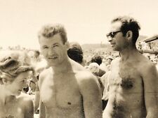 1960s Young Handsome Guys Affectionate Men Beach Gay Int Vintage Photo Snapshot picture