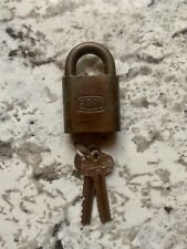 Vintage Small Brass Best Padlock With Key 5 Pin Core NAS10 Mark Collectors Lock picture