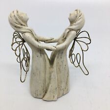  Sculpted 2 Angels Holding Hands Figure picture