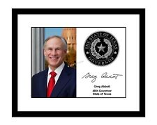 Greg Abbott 8x10 Signed photo print Texas governor seal autographed picture