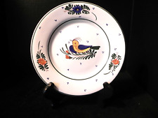 Deruta Italy Hand Painted 8 5/8” Plate Bird Uccello Pattern - Mint picture