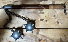 Medieval Warrior Spiked Solid Metal Double Mace Ball Flail Morningstar Weapon picture