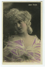 c 1907 French Theater Music Hall Cabaret JANE DIRYS tinted photo postcard picture