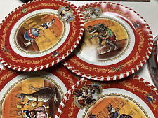 4 Vintage Circus Tin Plates In Original Tin From 2006 Restoration Hardware  picture