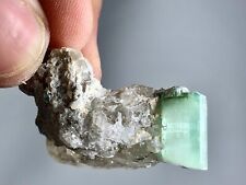 105 Cts Tourmaline Crystal Specimen With Quartz From Afghanistan picture